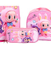 16 Inch  Trolley Bag Set - Labubu - Pink